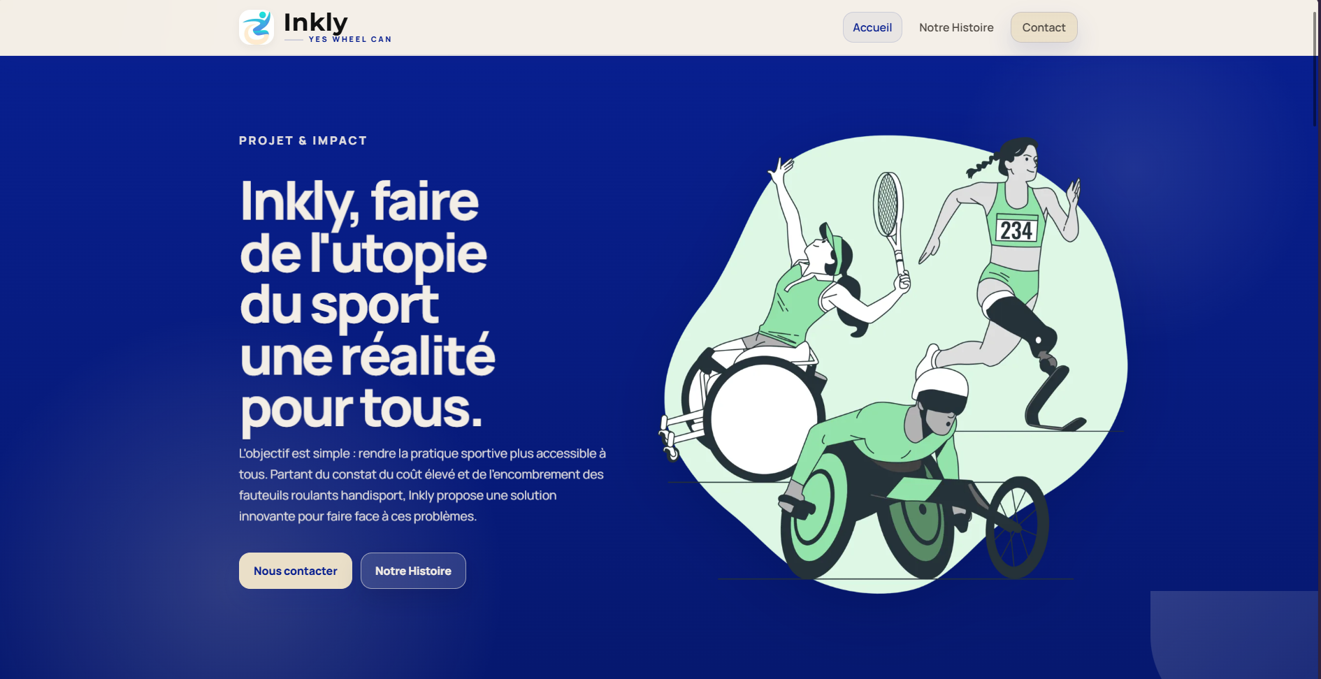 Site vitrine pour Inkly